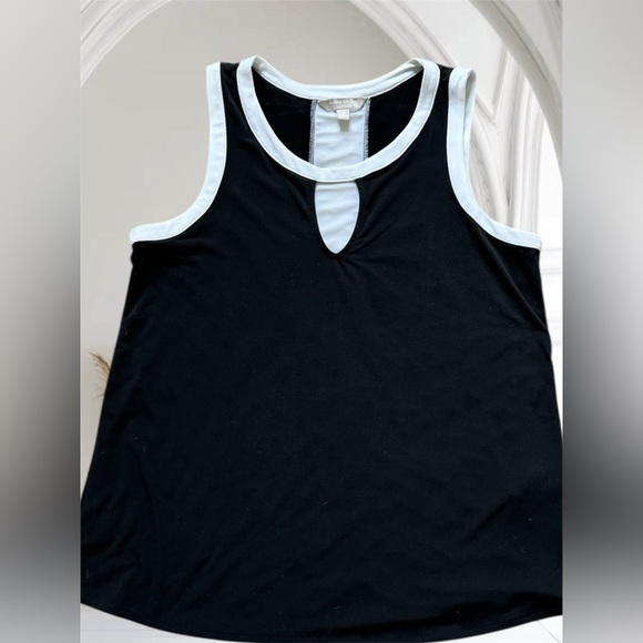 Banana Republic Black Tank Top with White Accents - Picture 2 of 6
